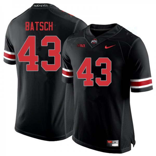 Ohio State Buckeyes #43 Ryan Batsch Men Alumni Jersey Blackout OSU983456